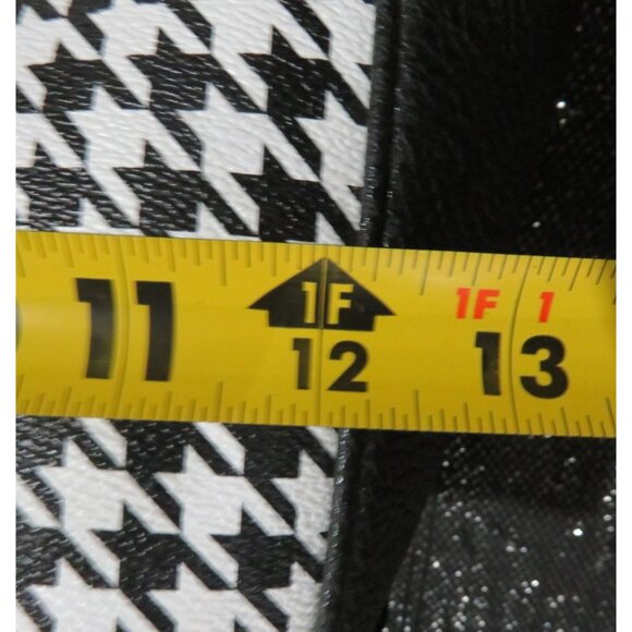 George Black & White Houndstooth Vegan Leather Tote Crossbody Handbag Brand NWT - Picture 11 of 12